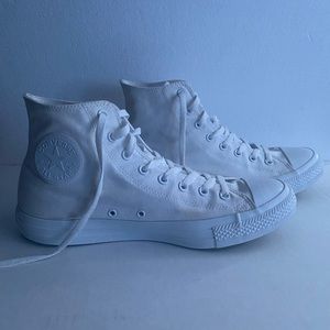 Converse Hightop Shoe All White Size 12
